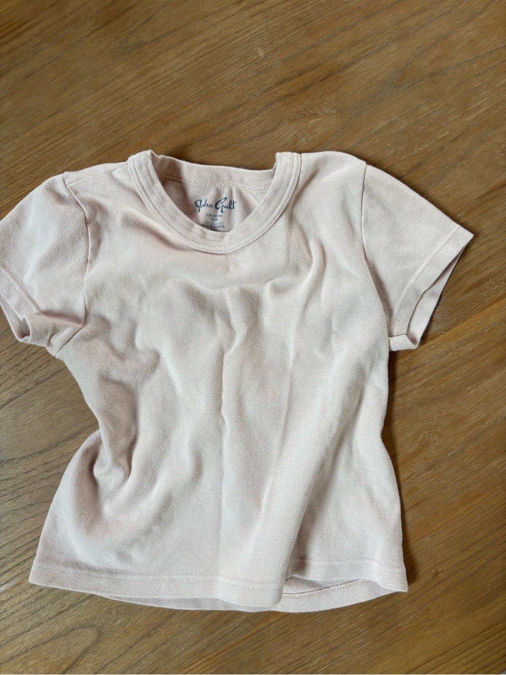 Brandy Melville Pale Pink Short Sleeve Crop Tee